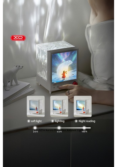 Xo-oz14 Aurora 1200mah Projeksiyon Ortam Aydınlatması Gece Lambası Ve Hoparlör