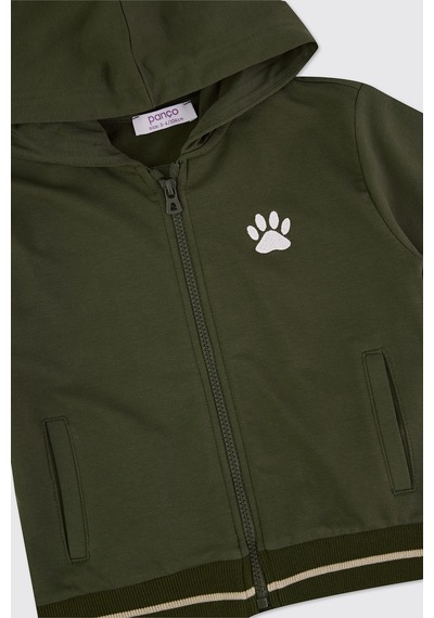 Panço Erkek Çocuk Fermuarlı Sweatshirt Lacivert Haki