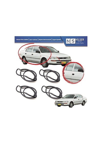 Toyota Corolla Uyumlu AE101 Kapı Fitil Takımı 1993-1997