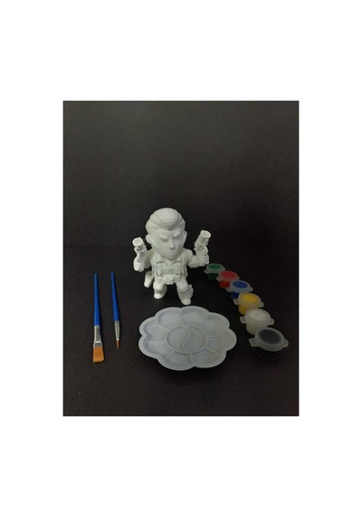 3d Brawl Stars Colt Figür Boyama Seti - Kendin Boya Hobi Ve Etkinlik Seti - Akrilik Boya + 2 Fırça
