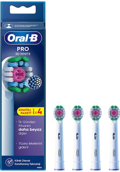 Oral-B Şarjlı Diş Fırçası Yedek Başlığı 3D White X-Filament 4 Adet Ürün