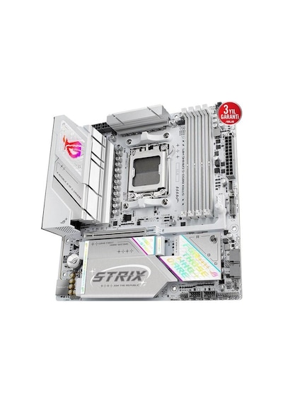 Asus Rog Strıx B850-g Gamıng Wıfı7 Ddr5 Hdmı-dp Typec Pcıe 5.0 Am5 Matx Beyaz