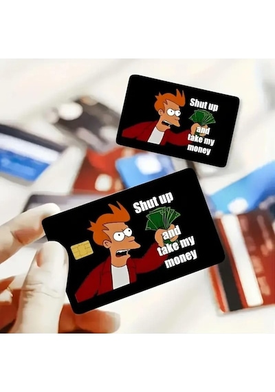 Simpsons Shut Up And Take My Money Kredi Kartı Kaplama & Sticker 1