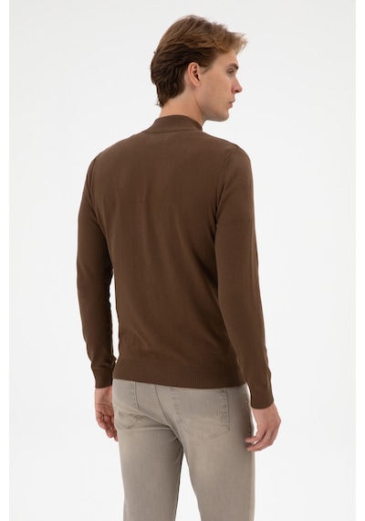 U.S. Polo Assn. Erkek Slim Fit Kahverengi Triko Hırka 50313684-VR029