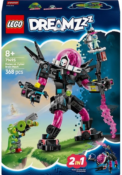 LEGO® DREAMZzz™ Mateo, Siber Beyin Robotuna Karşı 71495 - 8 Yaş ve Üzeri Çocuklar için Yaratıcı Oyuncak Yapım Seti (368 Parça)