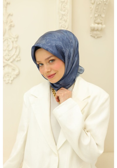 Silk Home Shiny Eşarp 75002-60 Karolina Mavi, Çelik Mavi