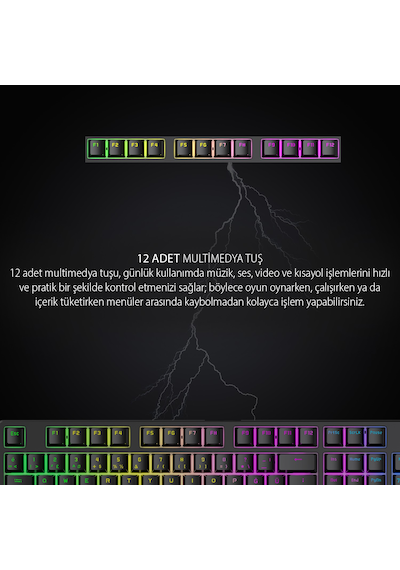 Ikg-440t Mavi Switch Mekanik Klavye Rgb 16 Efekt 104 Tuş Kablolu Anti-ghosting Windows/mac Uyumlu