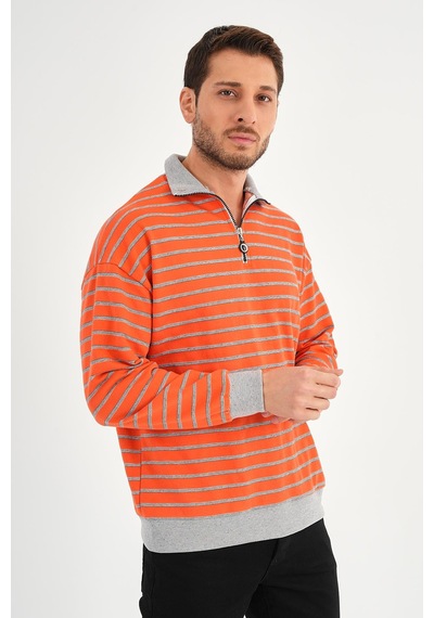 Alexandergardı Dik Yaka Fermuarlı Sweatshırt 001