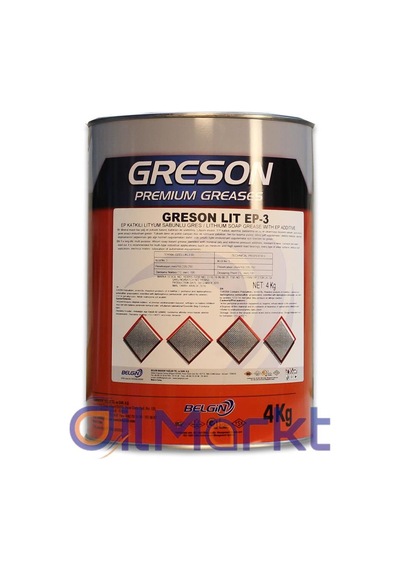 Belgin Greson Lıt Ep 3 Lityum Sabunlu Endüstriyel Gres 4 KG