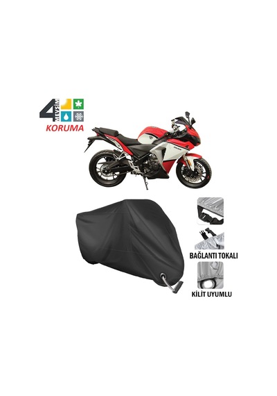 Maranta Thunder 250 Motosiklet Brandası ( Kilit Uyumlu - Siyah