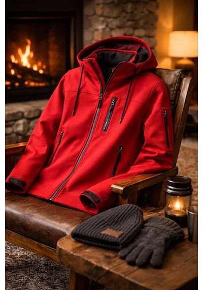 Vatan Tekstil Erkek Slim Fit Softshell Kapüşonlu Erkek Mont Su İtici Rüzgar Geçirmez Kırmızı Vatan Tekstil Erkek Slim Fit Softshell Kapüşonlu Erkek Mont Su İtici Rüzgar Geçirmez Kırmızı