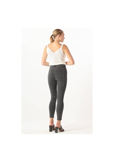 Kadın Gri Skinny Jean Pantolon 001