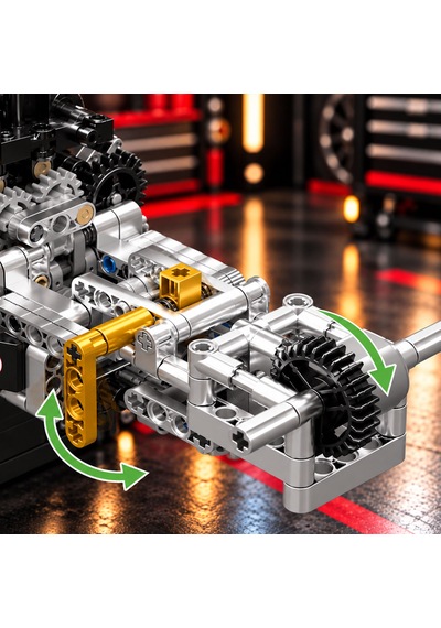 Mould King 10224 Valkyrie V12 Motor Yapım Seti 974 Parça