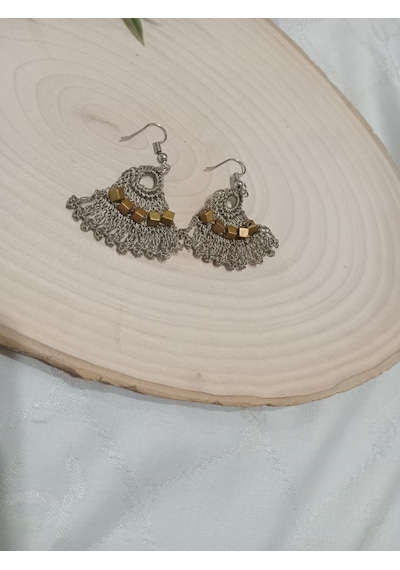 El İşi Örgü Küpe Yeşil