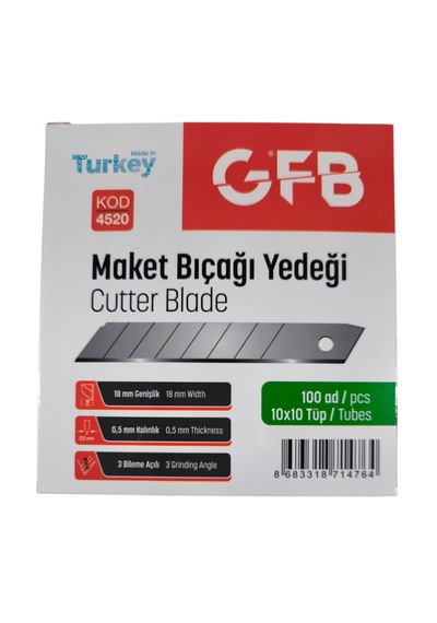 Gfb Maket Bıçağı Yedeği 100 Adet