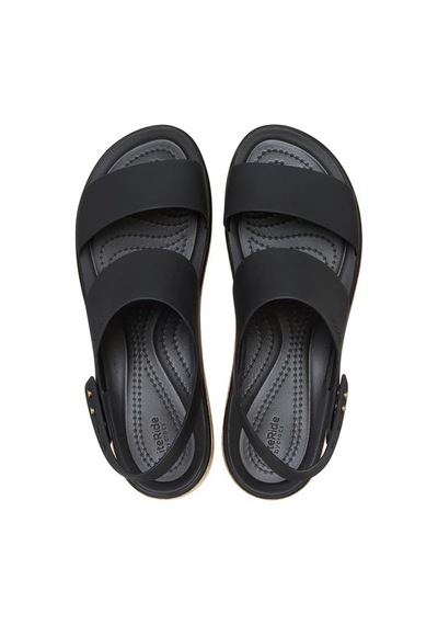 Brooklyn Cork Low Wedge Siyah Kadın Sandalet-9210 Black