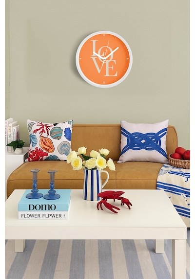 Modern Yazılı Tasarım - You Are Not Late Duvar Saati - 25cm - Önü Camlı Beyaz Kasa-jh1187 Beyaz