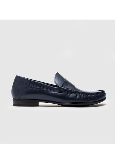 Cabani Hakiki Deri Lacivert Erkek Loafer Ayakkabı Lacivert (521643836) Lacivert