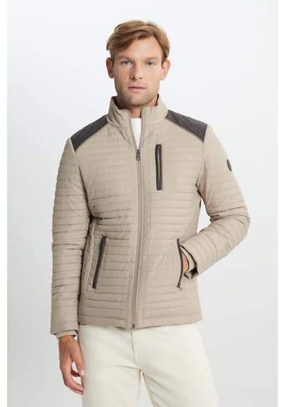 AC&Co / Altınyıldız Classics Erkek Bej Standart Fit Normal Kesim Kapitone Desenli Dik Yaka Fermuarlı Yan Cep Şişme Mont Bej AC&Co / Altınyıldız Classics Erkek Bej Standart Fit Normal Kesim Kapitone Desenli Dik Yaka Fermuarlı Yan Cep Şişme Mont Bej