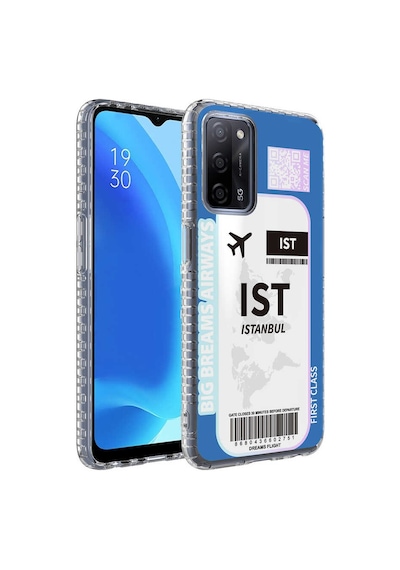 Smcase Oppo A55 Kılıf Desenli Elegans Serisi Silikon