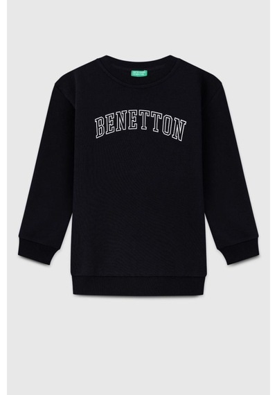 United Colors Of Benetton Erkek Çocuk Bnt-b23342 Sweatshirt Siyah-2128 SIYAH
