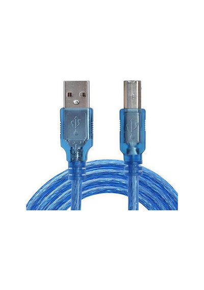 Powermaster Pm-3267 3 Metre Şeffaf Mavi Usb 2.0 Yazıcı Kablosu