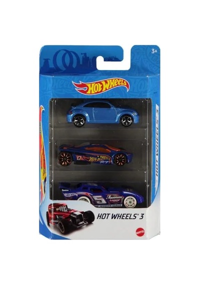 Hot Wheels 3'lü Araba Seti K5904 Şeffaf