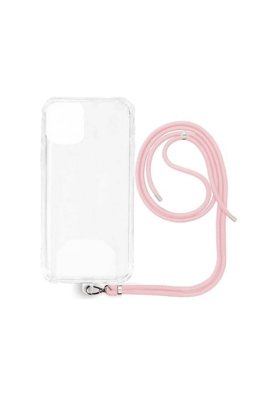 Tecno Spark 20c İp Askılı Şeffaf Silikon Kılıf Tozpembe