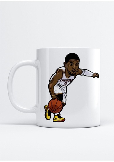 Kyrie Irving Baskılı Porselen Kupa Bardak Beyaz
