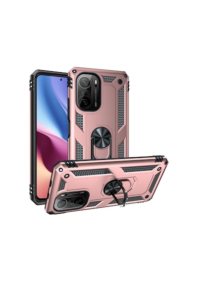 Xiaomi Redmi K40 Kılıf Sofya Yüzüklü Standlı Korumalı Kılıf