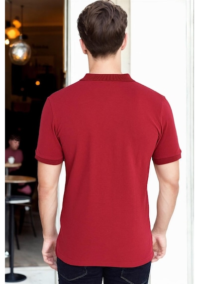 T8561 Dewberry Erkek Tshırt-koyu Bordo