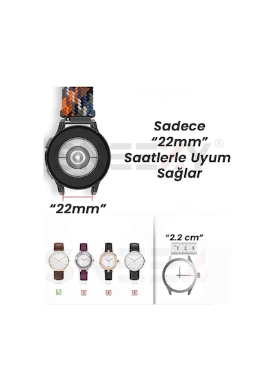 Sneezy Huawei Watch Gt Runner-sport 46mm- Gt2 E 22mm Uyumlu Metal