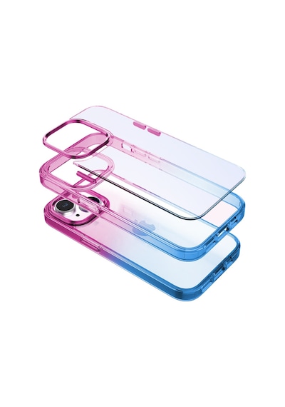 Buff Apple Uyumlu iPhone 14 Plus Air Bumper Rainbow Kilif 560957132