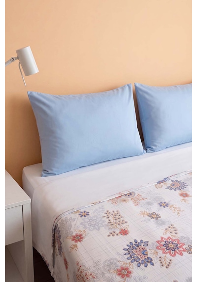 Canlı Çiçek Desenli Çift Kişilik Baskılı Pike & Yatak Örtüsü 200x230 Cm Çok Renkli