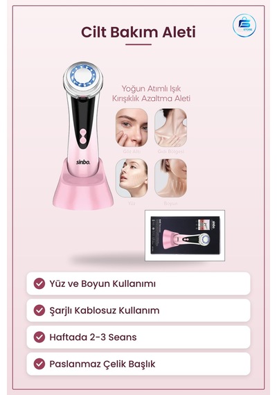 Cilt Bakım Aleti Yüz Ve Boyun Kırışıklık Azaltıcı Şarjlı Taşınabi