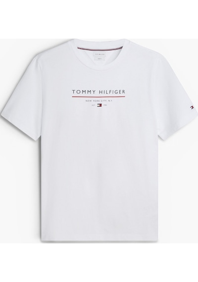 Tommy Hilfiger Brand Love New Rwb Reg Tee Erkek Beyaz T-shirt - Mw0mw44359