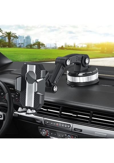 Araç İçi Telefon Tutucu Ayarlanabilir Uzayabilen 360 Dönebilen Vantuzlu Cam Ve Torpido İçin Uygun