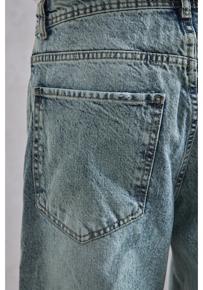 Erkek Ekstra Baggy Jean Pantolon Yeşil
