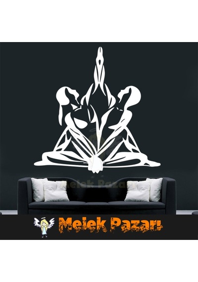 Yoga, Spor Salonu Duvar Sticker