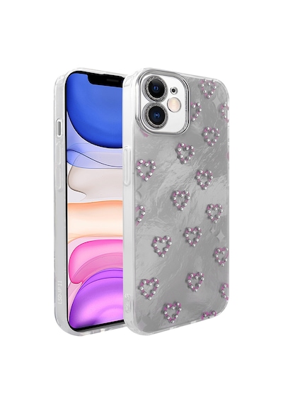 Apple Uyumlu iPhone 11 Kılıf Kamera Korumalı Figürlü Zore Ponti Silikon Kapak Beyaz