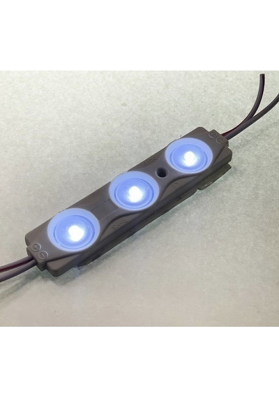 12 Volt 1.2 Watt 3’lü Mercekli 2835 Modül Led Beyaz - 10 Adet