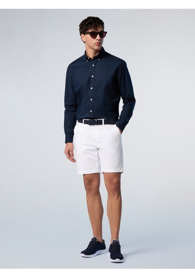 North Sails Star Regular Fit Chino Erkek Şort-33515 Beyaz