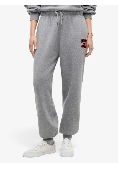 Tommy Hilfiger Varsıty Flock Cuff Mr Swtpants Kadın Gri Eşofman Altı - Ww0ww51627