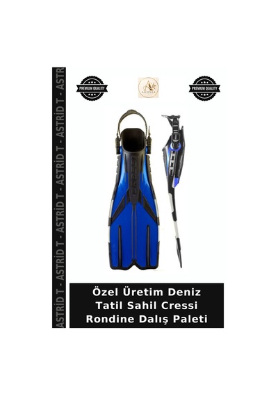 Özel Üretim Deniz Tatil Sahil Cressi Rondine Dalış Paleti Blue