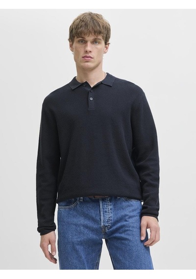 Jack & Jones Jjegeorge Knıt Polo Ls Sn Mavi