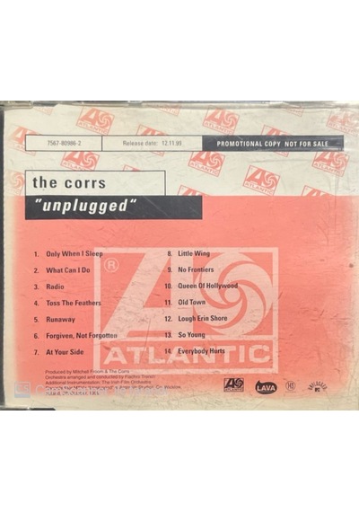 Plak Değildir Cd Dir Cd The Corrs Unplugged Promo Cd