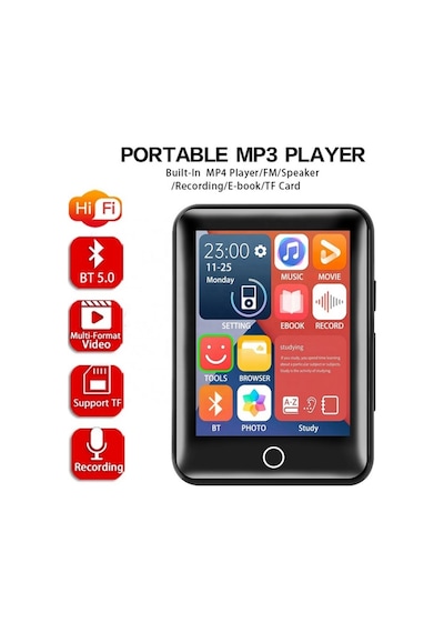 1041mp 8gb Dahili Hafızalı Dokunmatik Ekranlı Mp3 Mp4 Player Bluetooth Lu Fm Radyolu Müzik Çalar