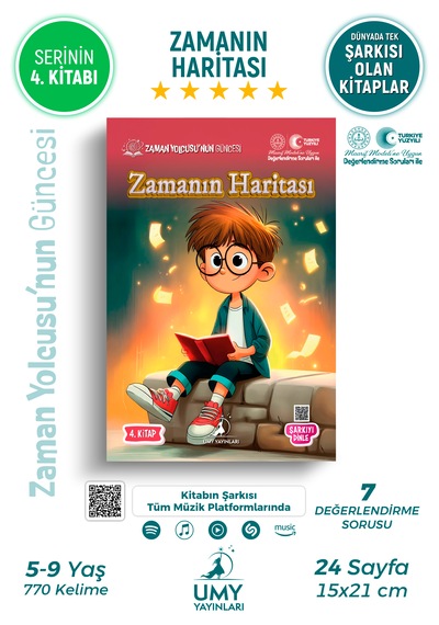 Umy Yayınları Zamanın Haritası - Çocuklar İçin Cesaret Ve Öz Güven Temalı Macera Kitabı