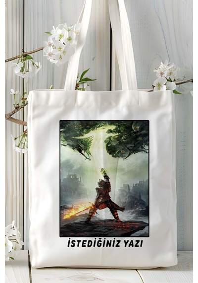 Art Hediye The Art Of Dragon Age Inquisition Oyun Baskılı Omuz Çanta Kişiye Özel Model 3 Çok Renkli