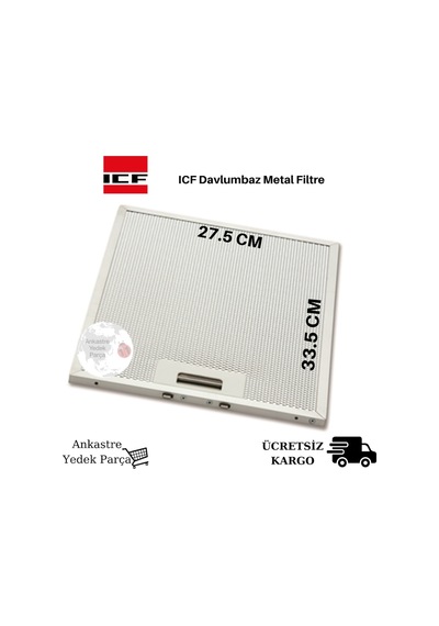 Icf Davlumbaz Metal Filtre / Tel Aspiratör 27.5 33.5 - 380043185